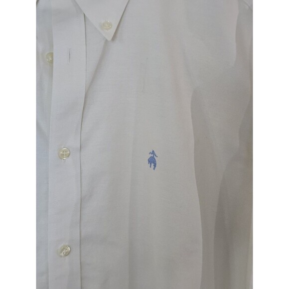 Brooks Brothers Regent Fit White Button Down Shirt Mens Size 2XL Non-Iron Polo - Picture 6 of 11